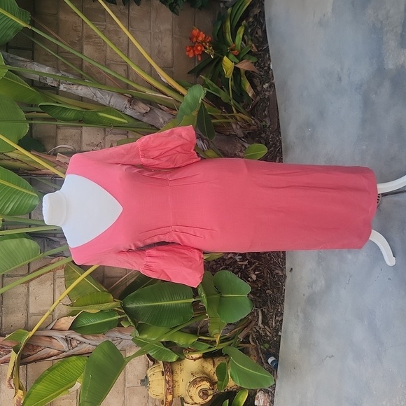 Veronica Beard Amalita Tea Length Pencil Midi Dress Bell Sleeve Melon Size 4 - Picture 1 of 8